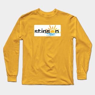 Stinson Beach white rectangle Long Sleeve T-Shirt